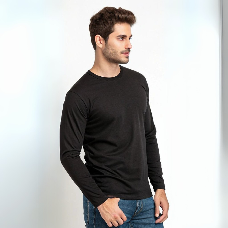 Men's Full Sleeve T-Shirt - Black