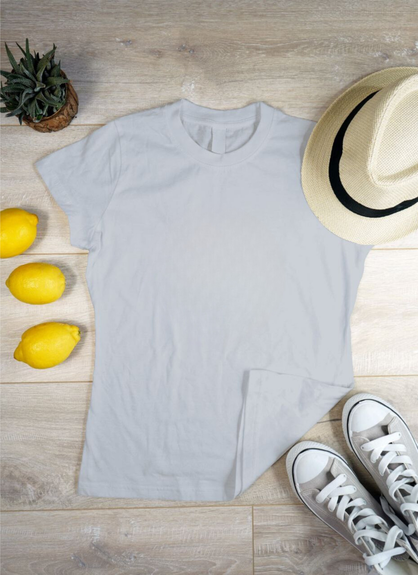 Women's Solid Round Neck Cotton T-Shirt - Grey Mélange