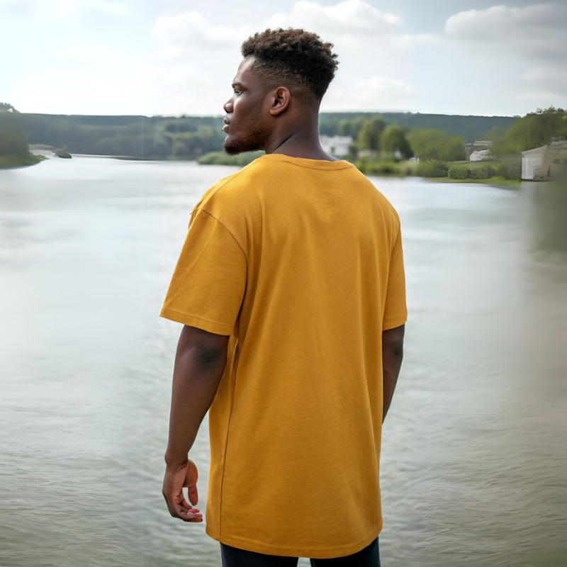 Men's Classic Oversized Tee - Mustard Yellow