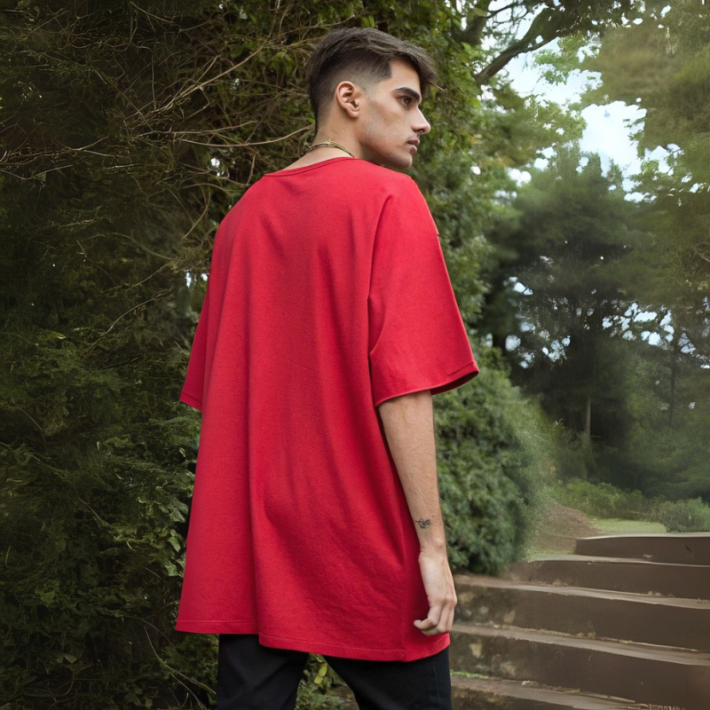 Men's Classic Oversized Tee - Red