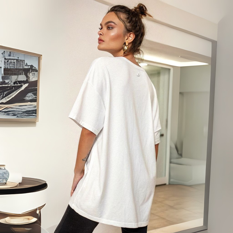 Women's Terry Oversized Tee - White