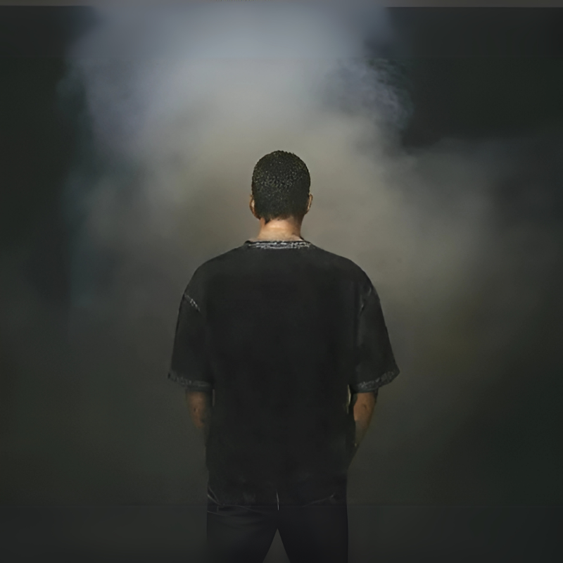 Men's Acid Wash Oversized Tee - Navy Blue