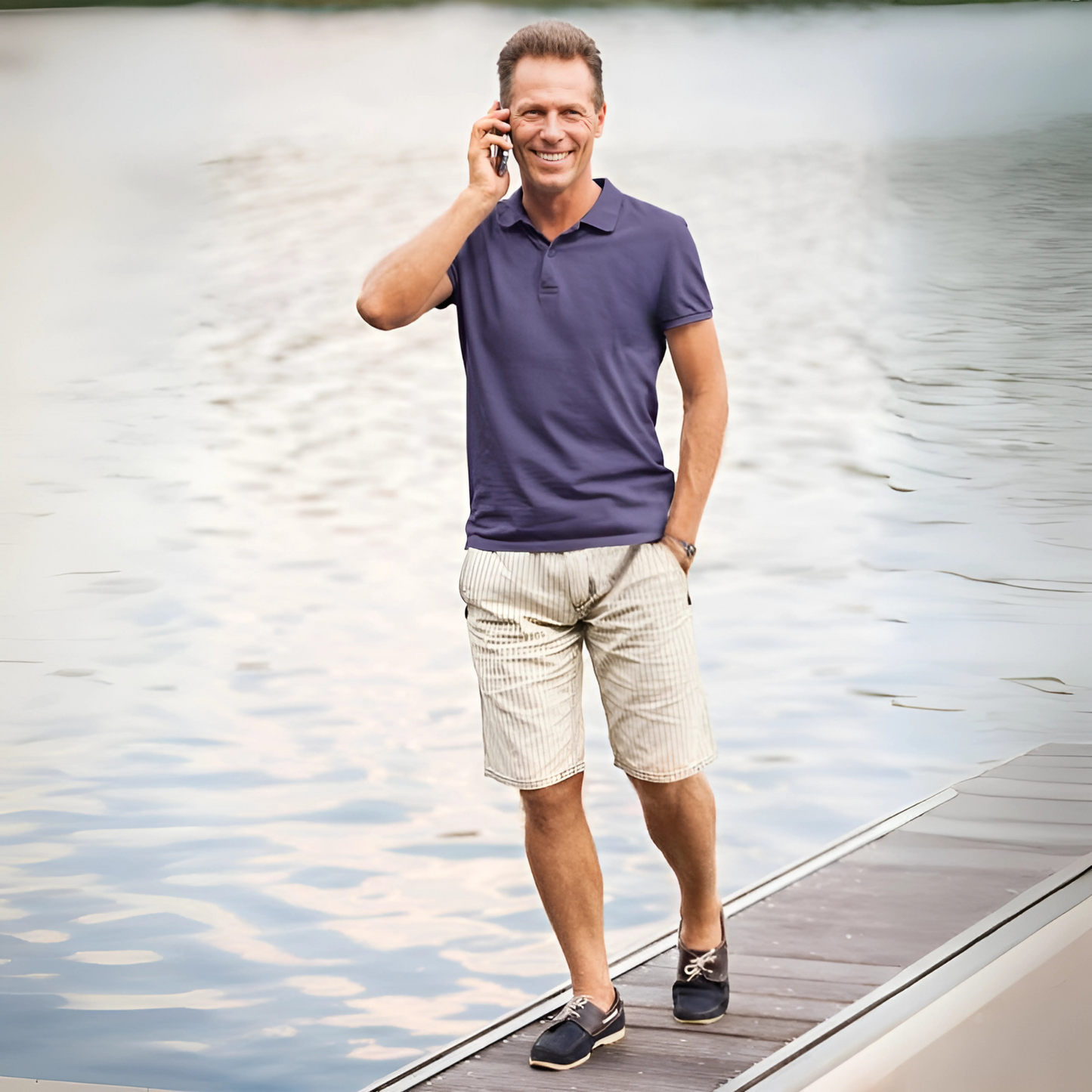 Men's Polo T-Shirt - Purple
