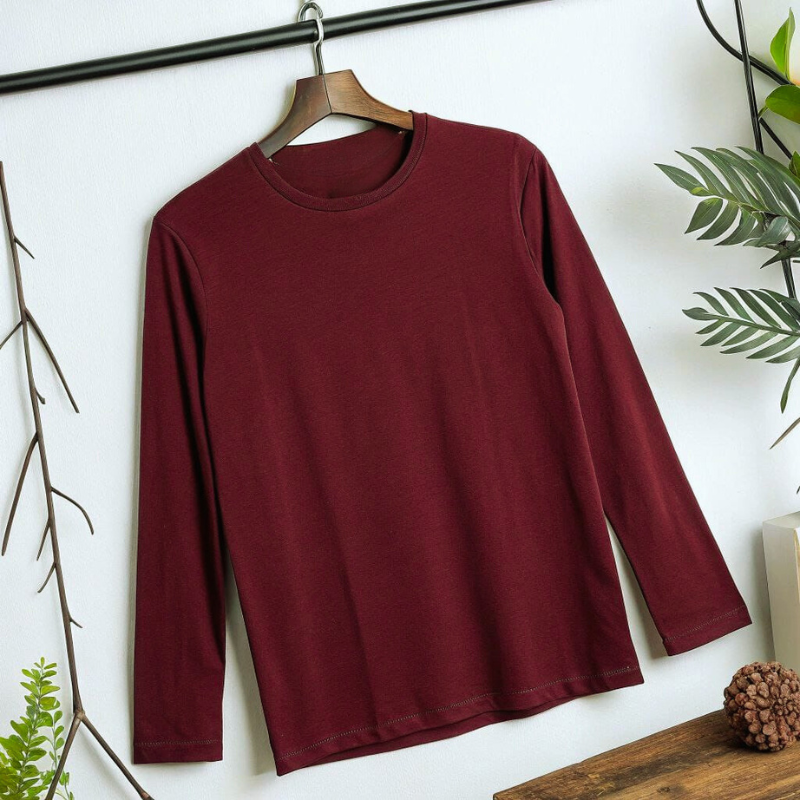 Men's Full Sleeve T-Shirt - Maroon