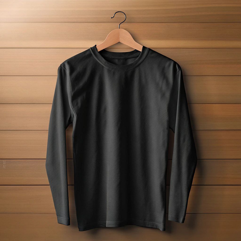 Men's Full Sleeve T-Shirt - Black