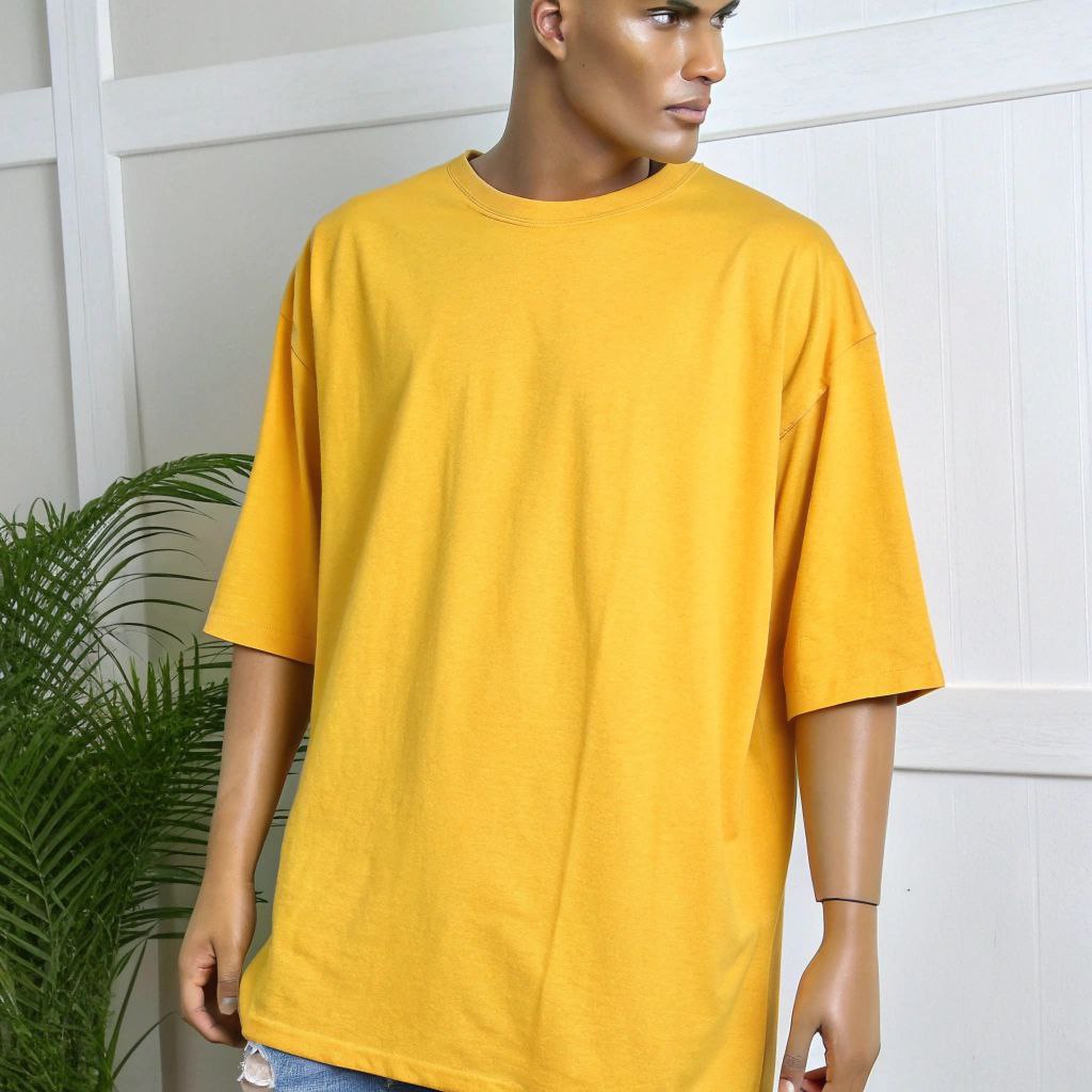 Men's Classic Oversized Tee - Mustard Yellow