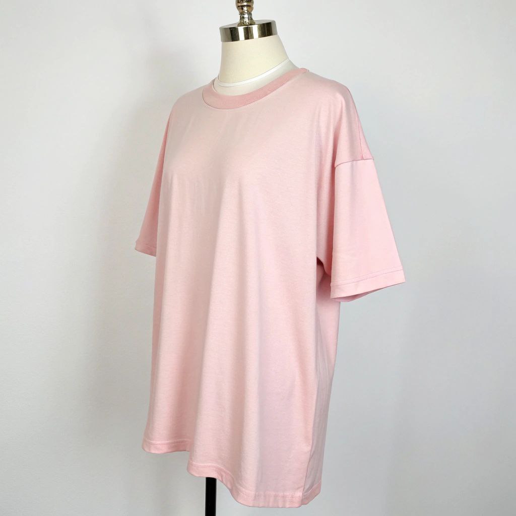 Women's Standard Oversized Tee - Light Baby Pink