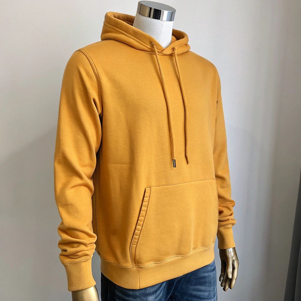 Men's Hooded Sweatshirt - Mustard Yellow