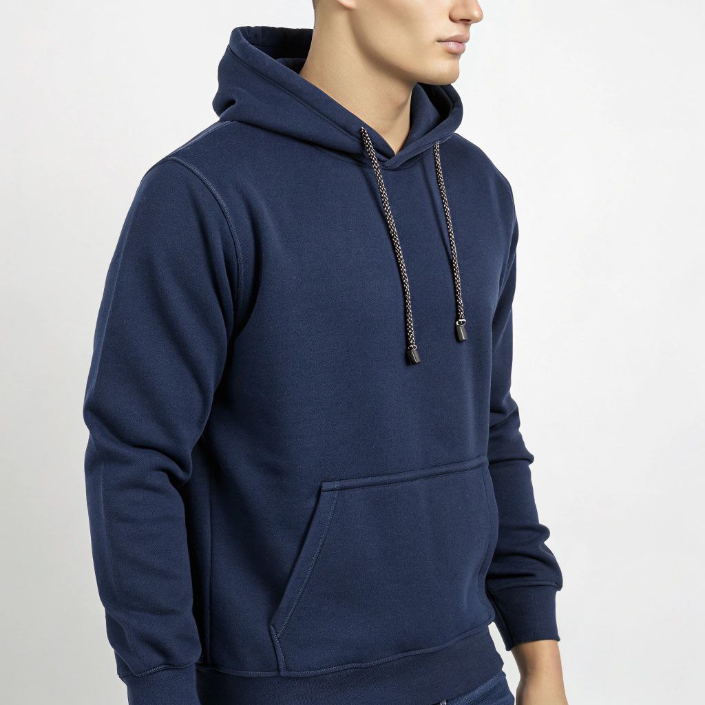 Men's Hooded Sweatshirt - Navy Blue