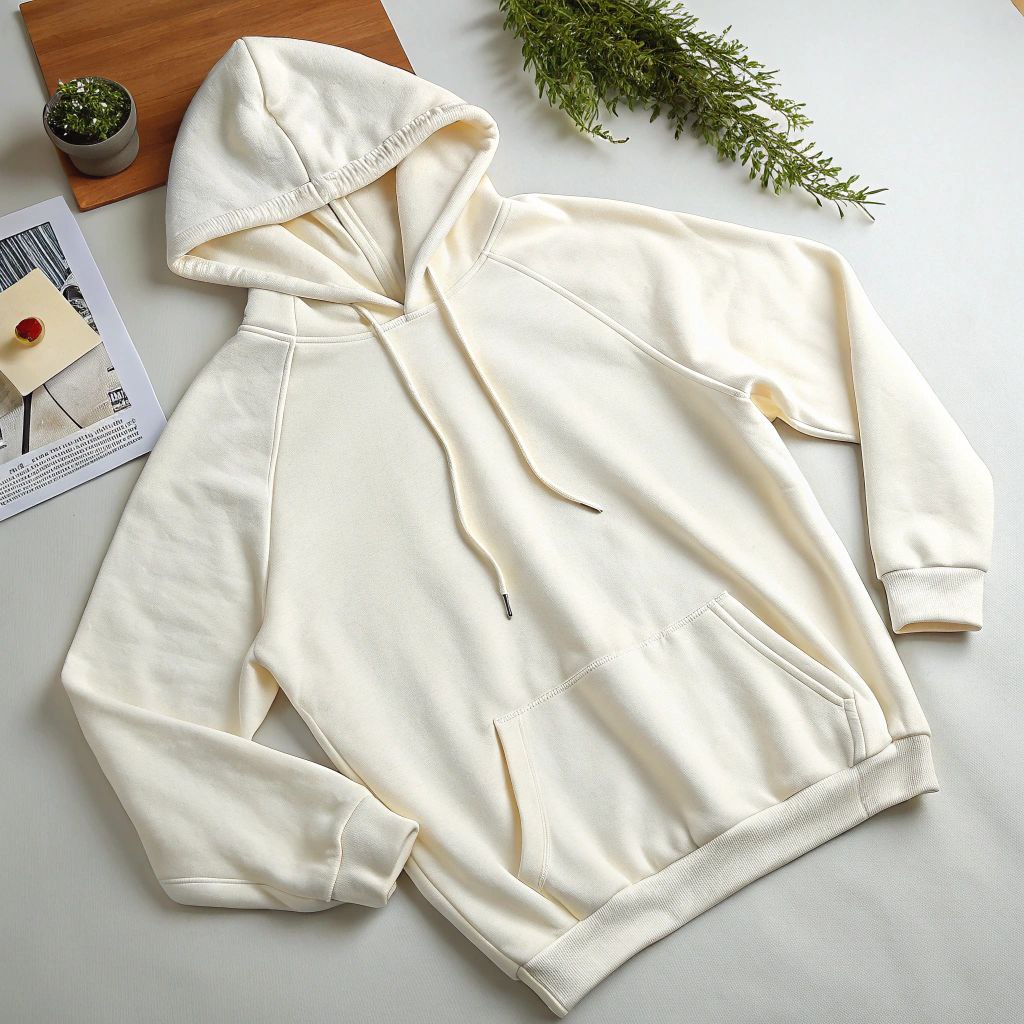 Men's Hooded Sweatshirt - white