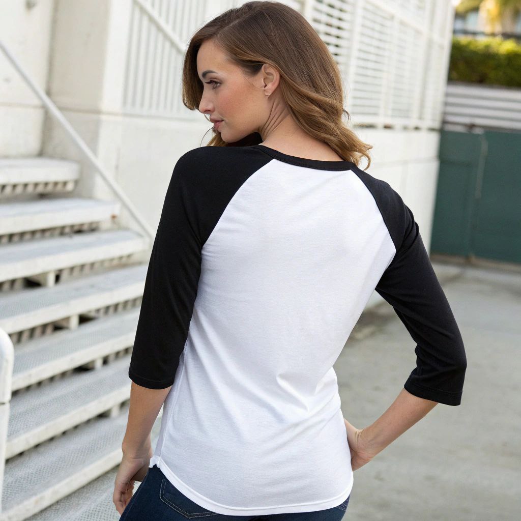 Women's Solid Raglan T-shirt - White