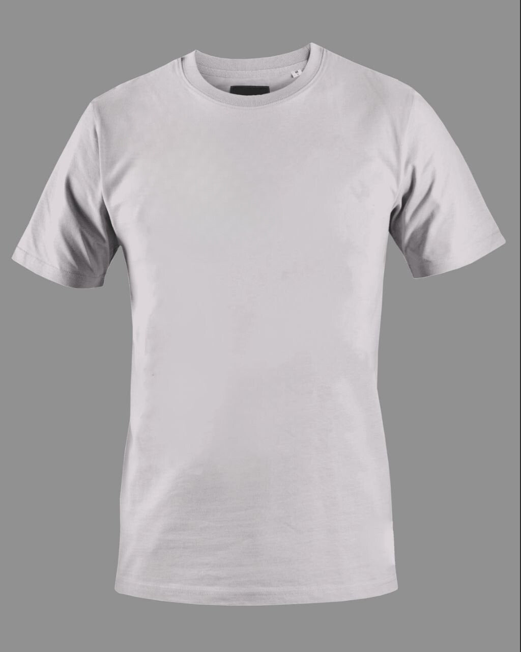 Men's Solid Round Neck Cotton T-Shirt - White