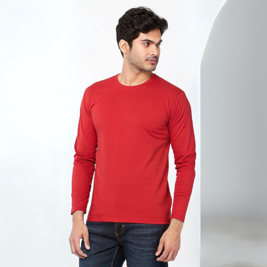 Men's Full Sleeve T-Shirt - Red