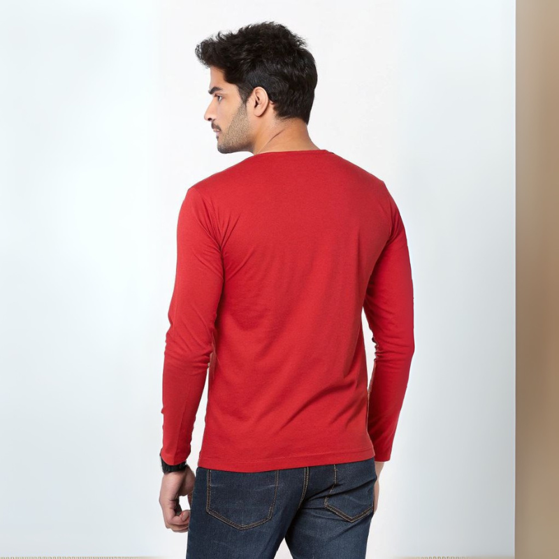 Men's Full Sleeve T-Shirt - Red