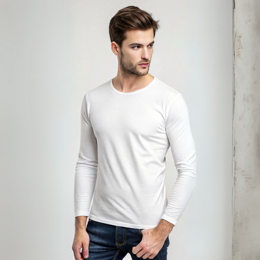 Men's Full Sleeve T-Shirt - White