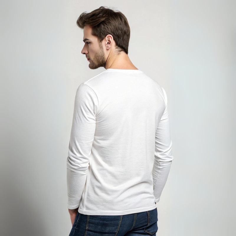 Men's Full Sleeve T-Shirt - White