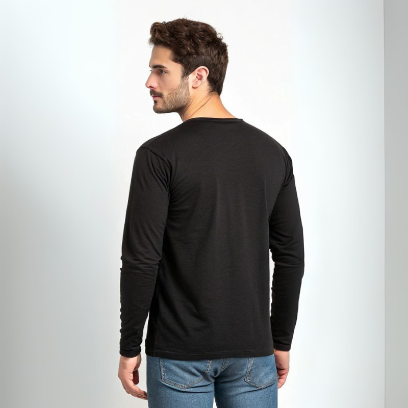 Men's Full Sleeve T-Shirt - Black