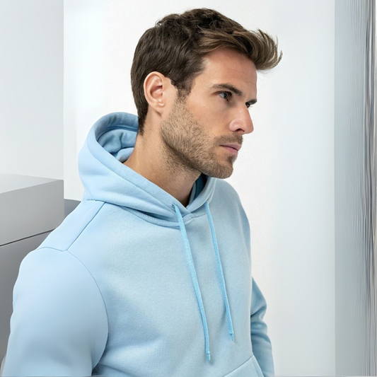 Men's Hooded Sweatshirt - Baby Blue