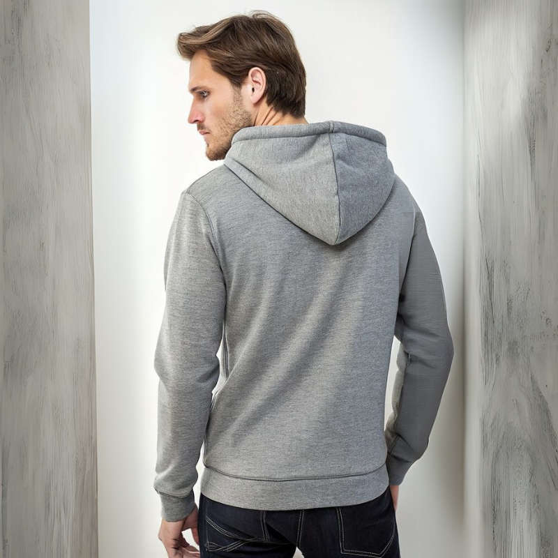 Men's Hooded Sweatshirt - Grey Mélange