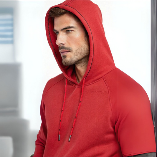 Men's Hooded Sweatshirt - Red
