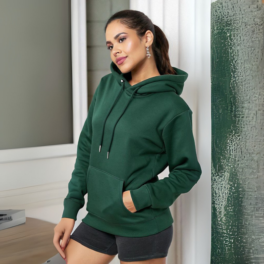 Women's Hooded Sweatshirt - Deep Green