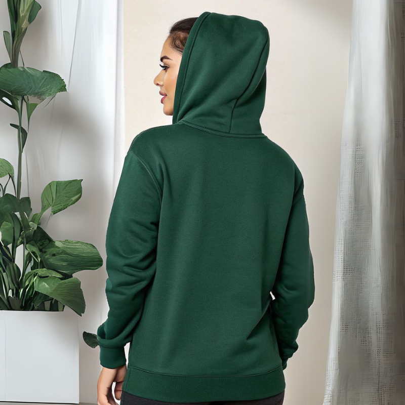 Women's Hooded Sweatshirt - Deep Green