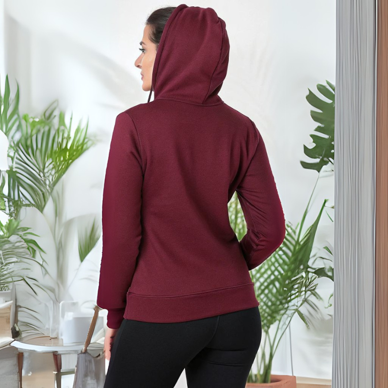 Women's Hooded Sweatshirt - Maroon