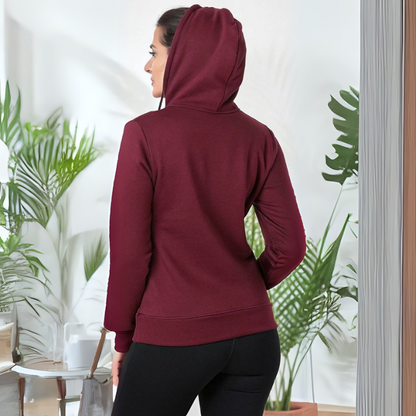 Women's Hooded Sweatshirt - Maroon
