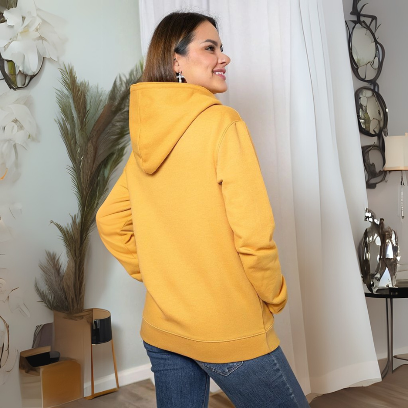 Women's Hooded Sweatshirt - Mustard Yellow