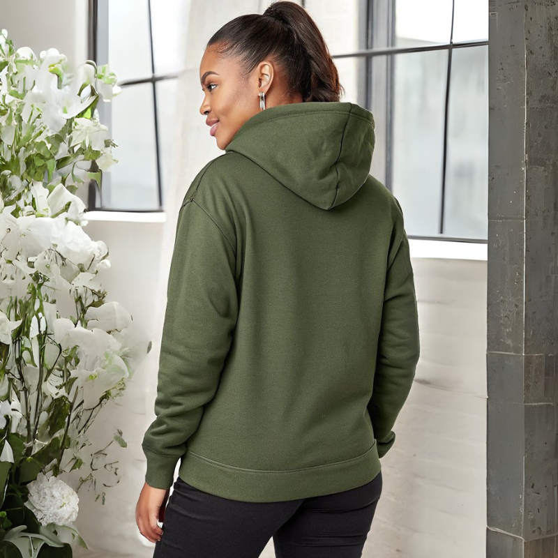 Women's Hooded Sweatshirt - Olive Green