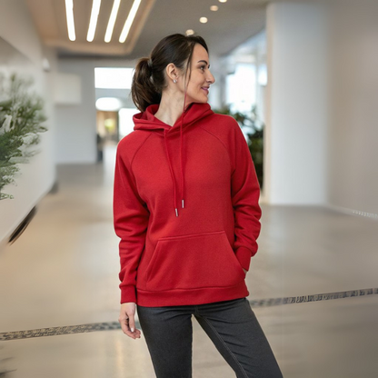 Women's Hooded Sweatshirt - Red