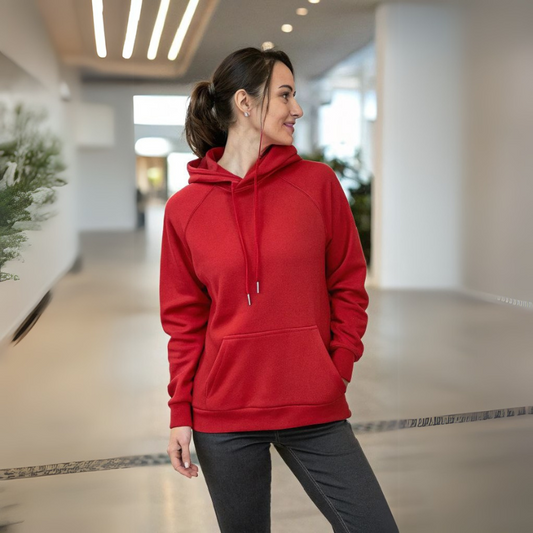 Women's Hooded Sweatshirt - Red