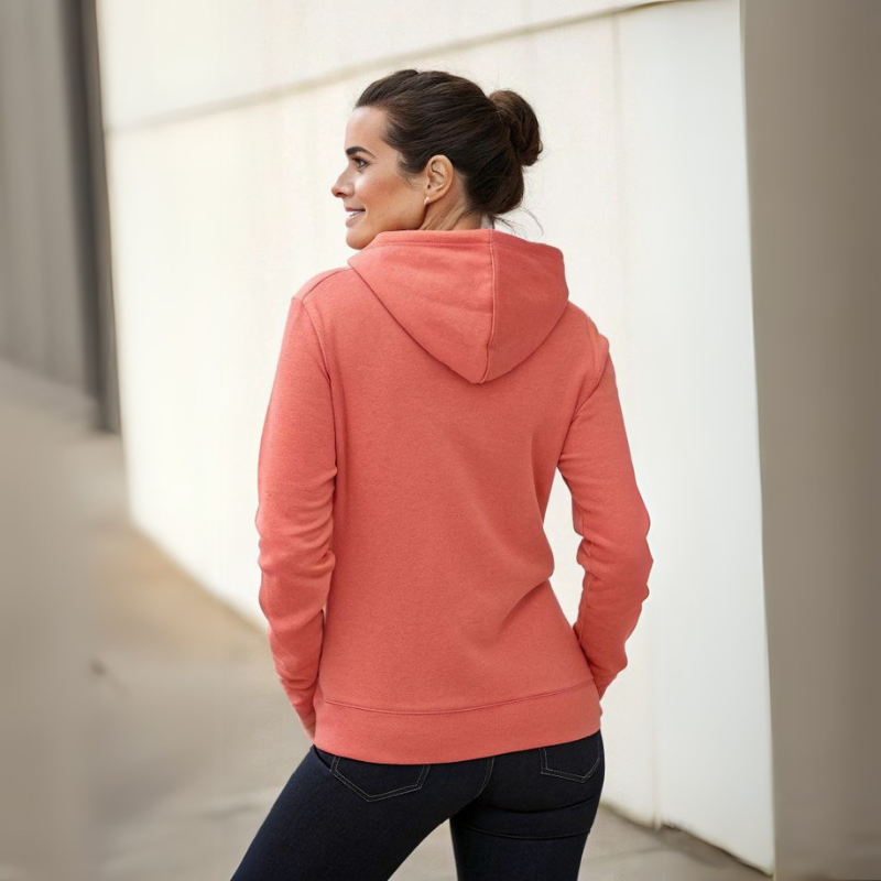 Women's Hooded Sweatshirt - Coral