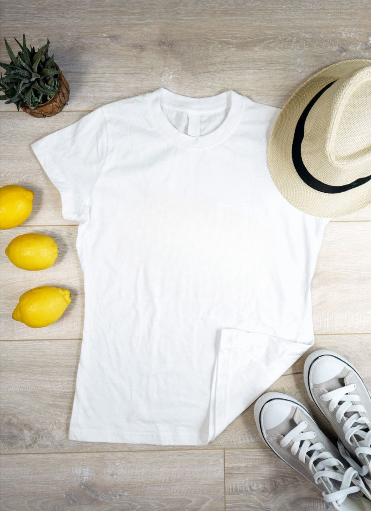 Women's Solid Round Neck Cotton T-Shirt - White