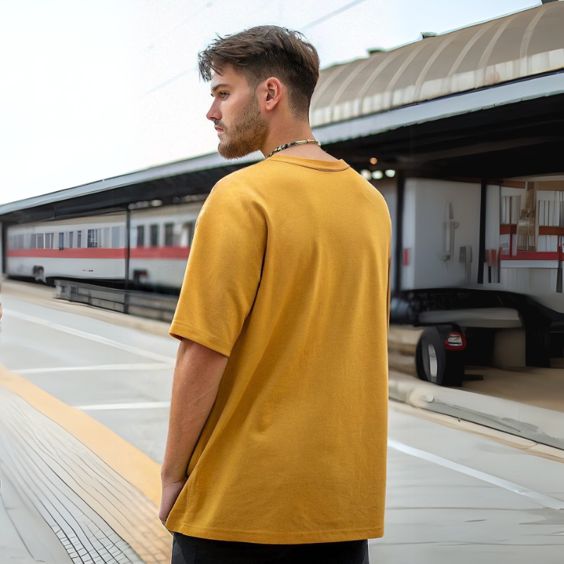 Men's Classic Oversized Tee - Golden Yellow