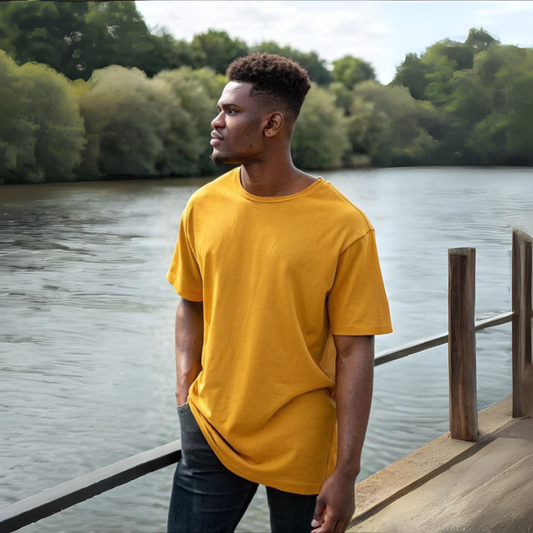 Men's Classic Oversized Tee - Mustard Yellow