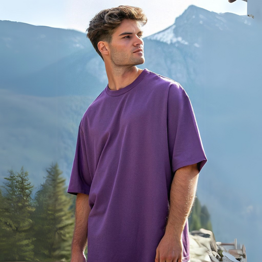 Men's Classic Oversized Tee - Purple