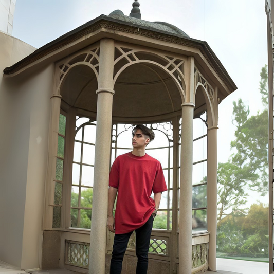Men's Classic Oversized Tee - Red