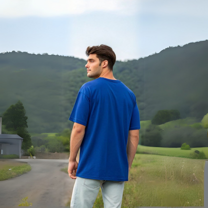 Men's Classic Oversized Tee - Royal Blue