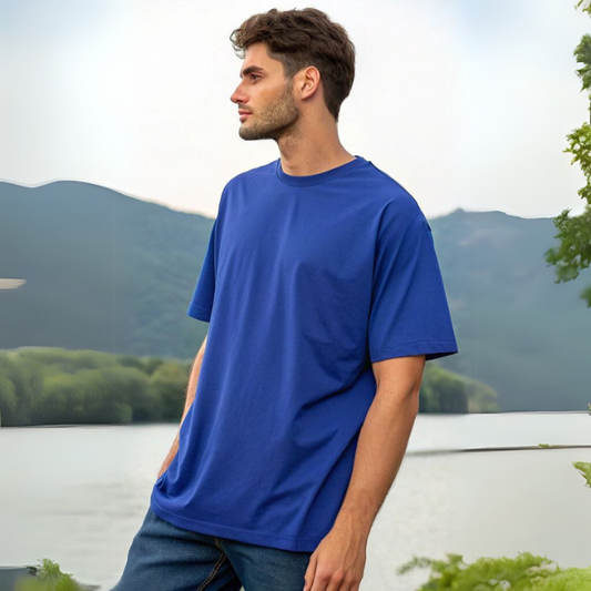 Men's Classic Oversized Tee - Royal Blue