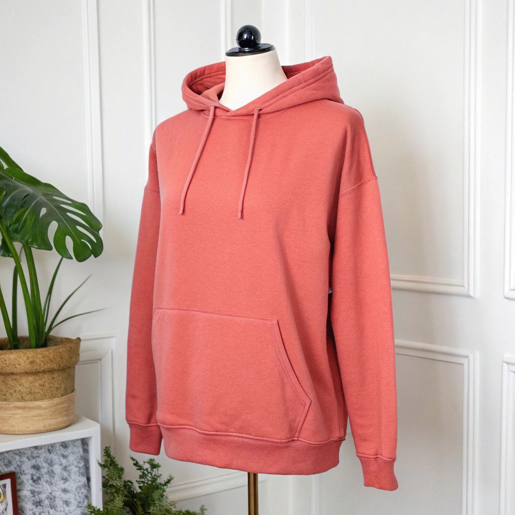 Women's Hooded Sweatshirt - Coral