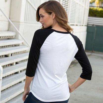 Women's Solid Raglan T-shirt - White