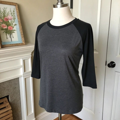 Women's Solid Raglan T-shirt - Charcoal Mélange