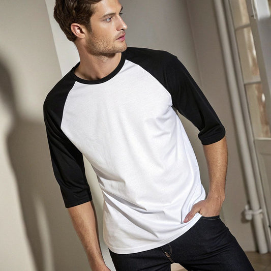 Men's Solid Raglan T-shirt - White